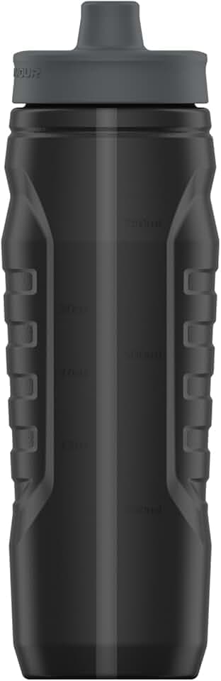 Under Armour Squeeze Water Bottles, 32 oz Water Bottles, Sideline Sports Water Bottle with Quick-Shot Lid, Quick & Easy Hydration, Gym Water Bottles, Squeeze Bottle, 1 32oz Bottle