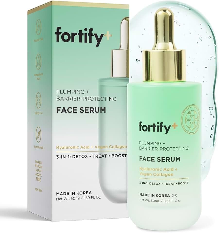 9-in-1 Korean Hyaluronic Acid Face Serum with Aloe Vera & Zeolite - Deep Hydrating, Anti-Aging & Protecting - Clean Beauty, Natural Germ-Fighting - All Skin Types - 50ML/1.7Fl.Oz