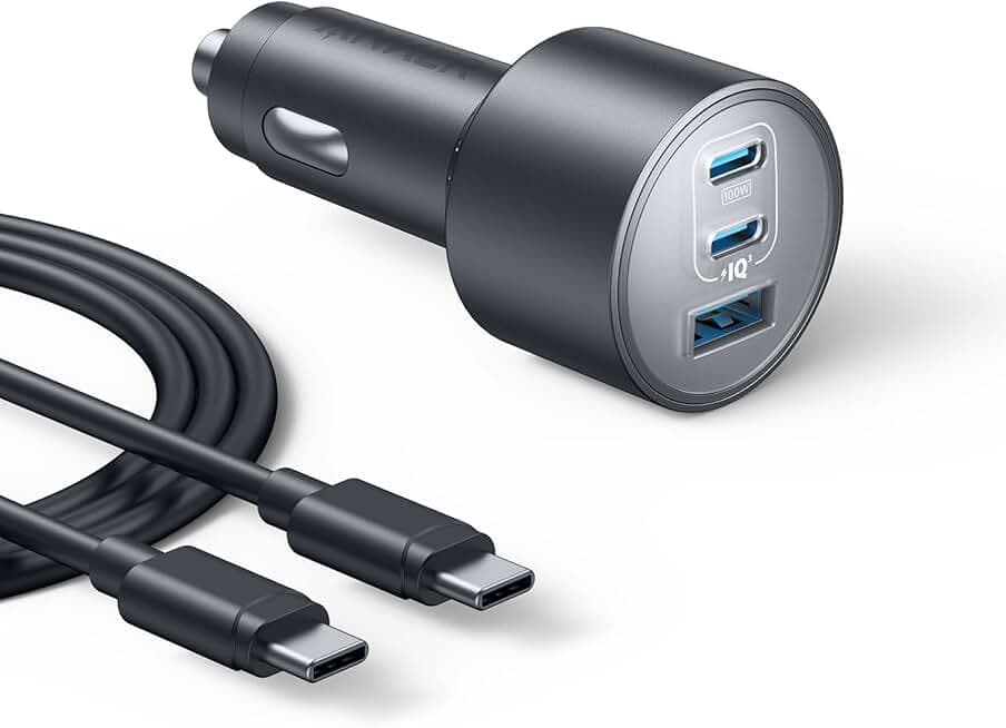 Anker iPhone 16 USB-C Car Charger, 167.5W Max 3-Port Ultra-Compact Type-C Fast Car Charger for MacBook Pro/Air, iPhone 15/14/13 Series, Samsung S24/S23, iPad Pro, AirPods and More