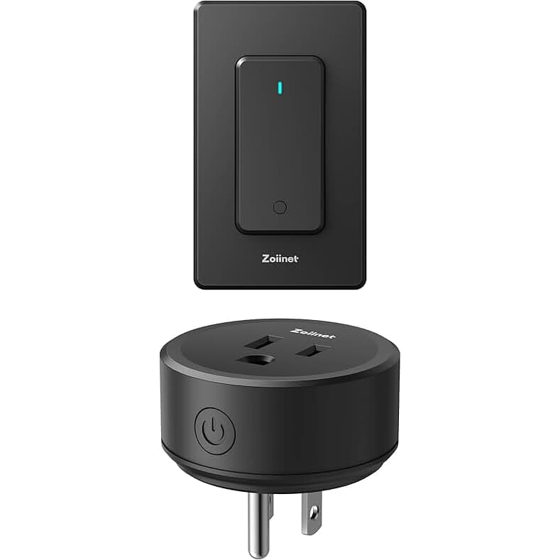 Remote Control Outlet Plug Switch, Buckle Design & Removable Wireless Light Switch, 300 ft, 1500W On Off Power Switch for Household Appliances, No Wiring No WiFi, Programmable, Black