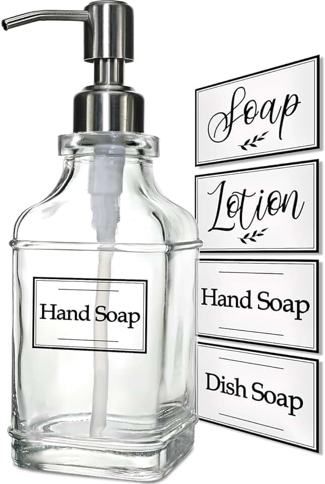 JASAI Antique Design Soap Dispenser with Rust Proof 304 Stainless Steel Pump