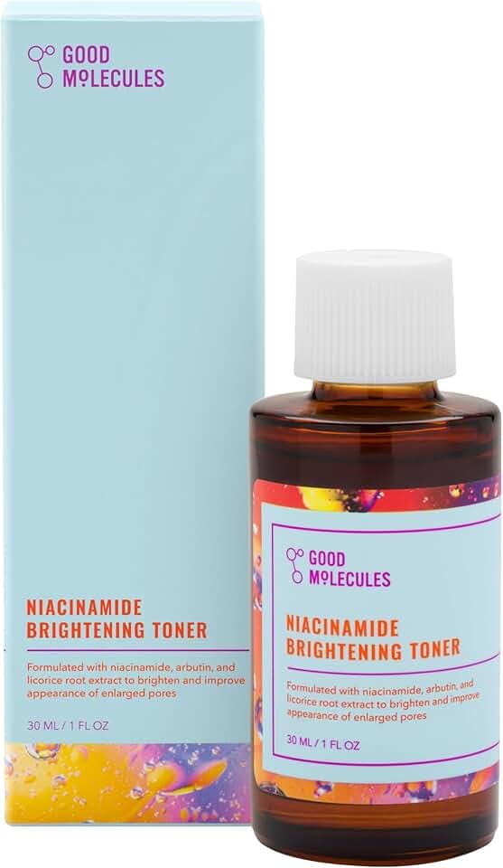 Good Molecules Niacinamide Brightening Toner - Toner for Face with Niacinamide and Arbutin for Skin Tone Balancing- Pore Minimizer, Skin Care for Face