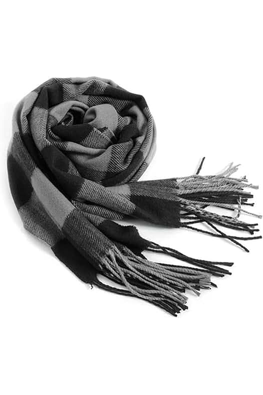 Men's Scarves Classic Arrival Winter Plaid Scarf Tassel Edge Soft Warm Scarf