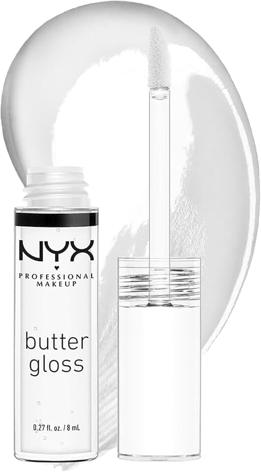 NYX PROFESSIONAL MAKEUP Butter Gloss, Non-Sticky Lip Gloss - Sugar Glass ,Clear