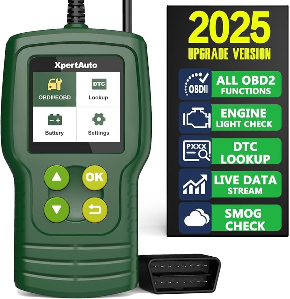 C302 OBD2 Scanner Code Reader for Car Check Engine, Automotive CAN Diagnostic Tool, Read and Erase Fault Codes, Check Emission Status, Universal for All OBD II Protocol Cars After 1996
