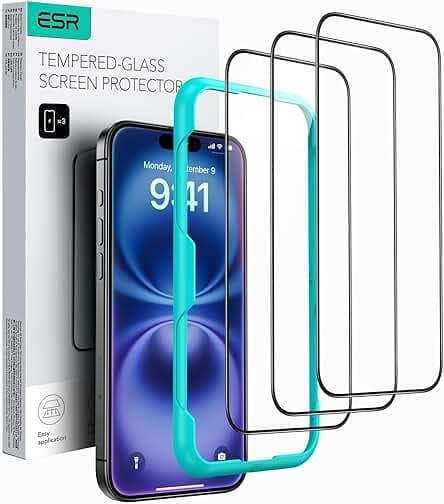 ESR 3 Pack for iPhone 16 / iPhone 15 Screen Protector