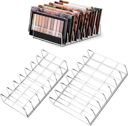 2 Pack Acrylic Makeup Eyeshadow Palette Organizer