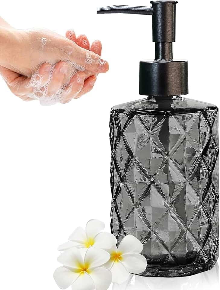 Glass Soap Dispenser with Plastic Pump