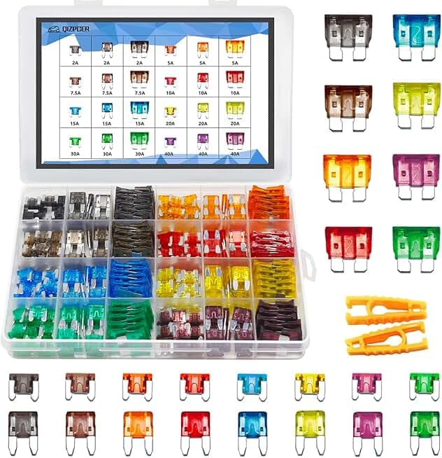 282 Pieces Car Fuses Assortment Kit - Blade Fuses Automotive - Standard & Mini & Low Profile Mini Size (2A/5A/7.5A/10A/15A/ 20A/30A/40AMP/ATC/ATO) Replacement Fuses for Marine, Auto, RV, Boat, Truck