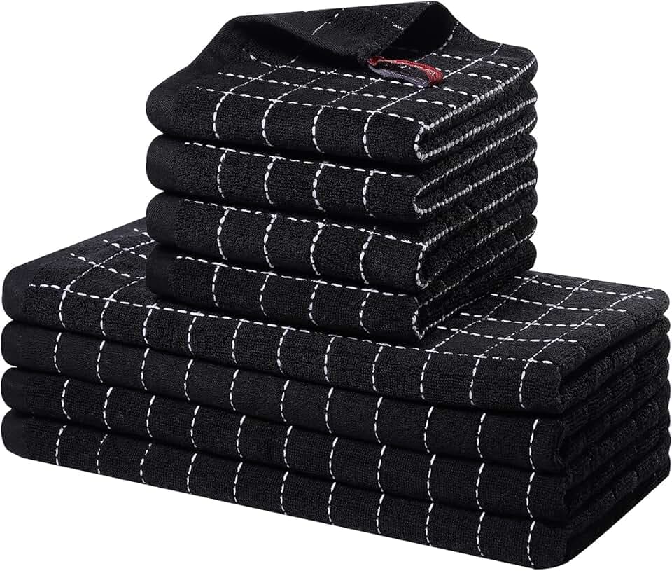 Homaxy Kitchen Towels and Dishcloths Set