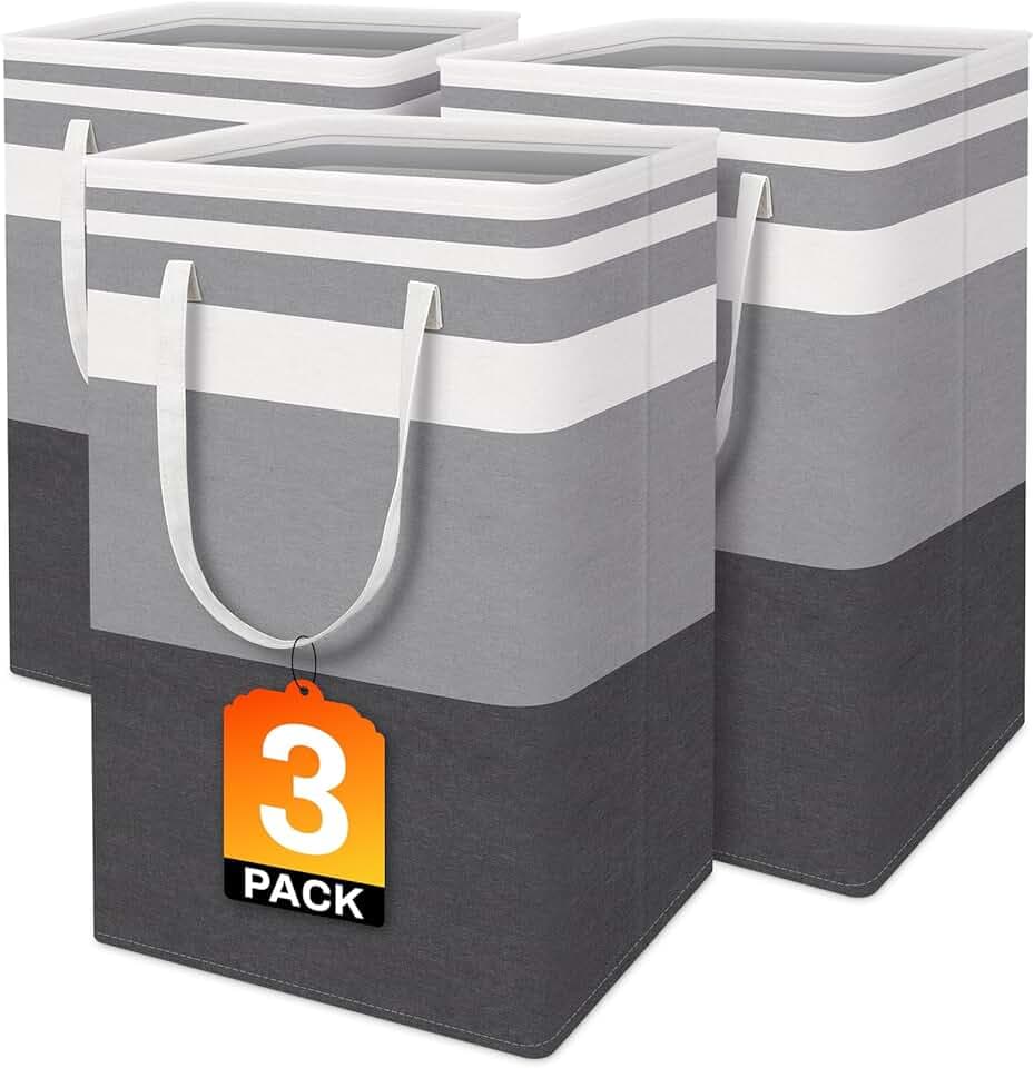 BlissTotes 3-Pack Laundry Basket