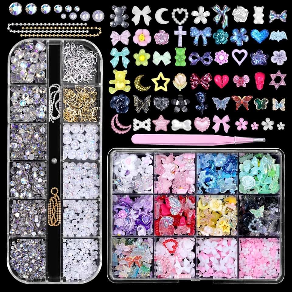 3D Nail Charms Set