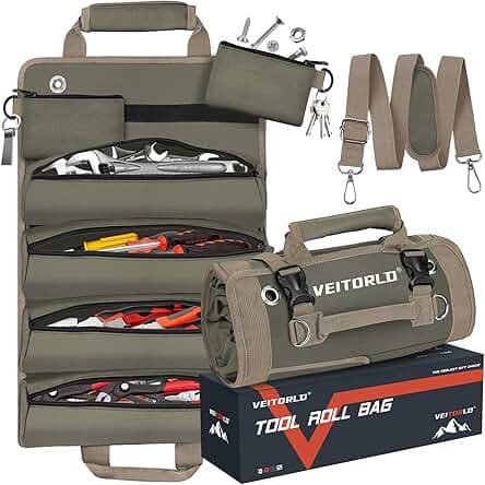 Veitorld Tool Roll Up Bag