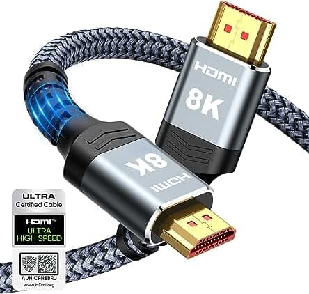 Highwings 8K 10K 4K HDMI Cable 48Gbps 6.6FT/2M