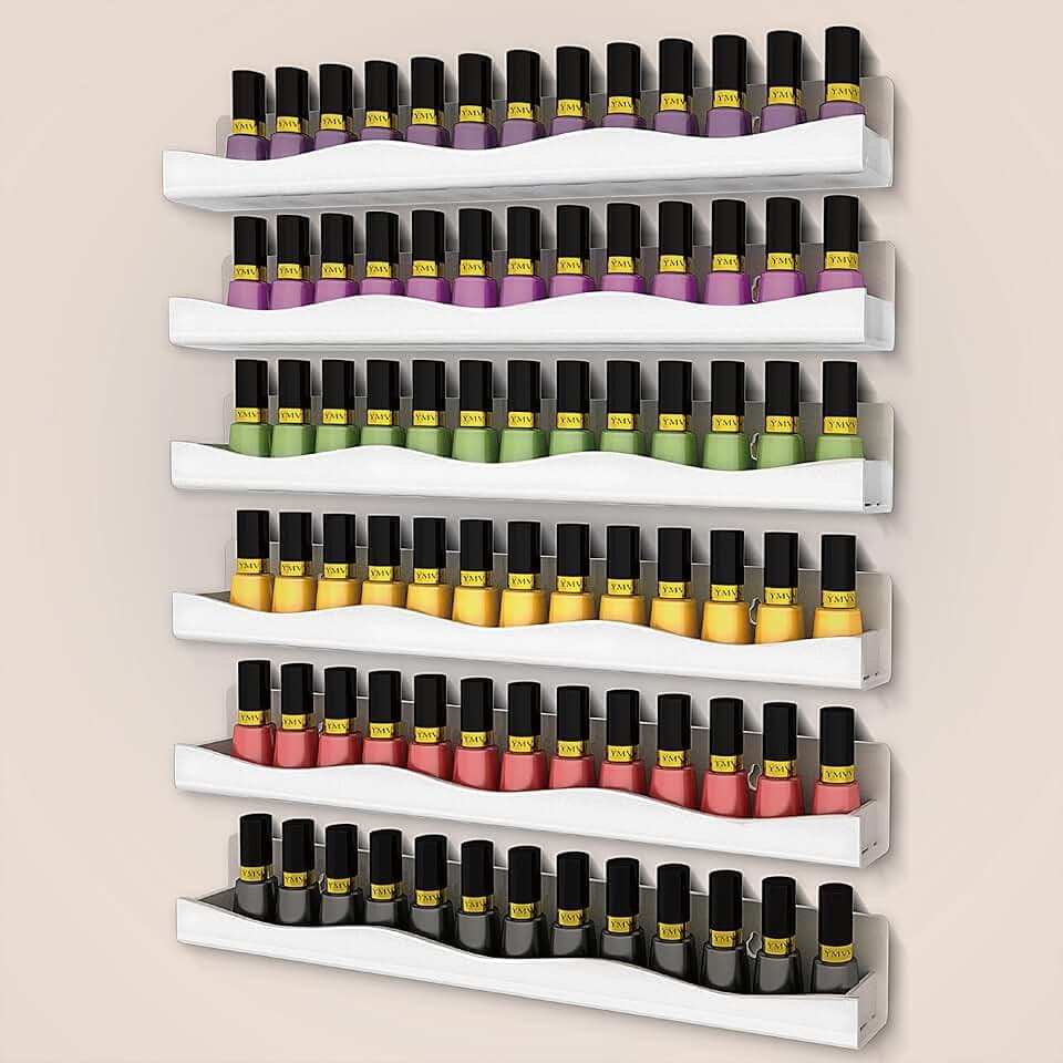 YMVV 15" Nail Polish Racks Wall Mounted Shelf