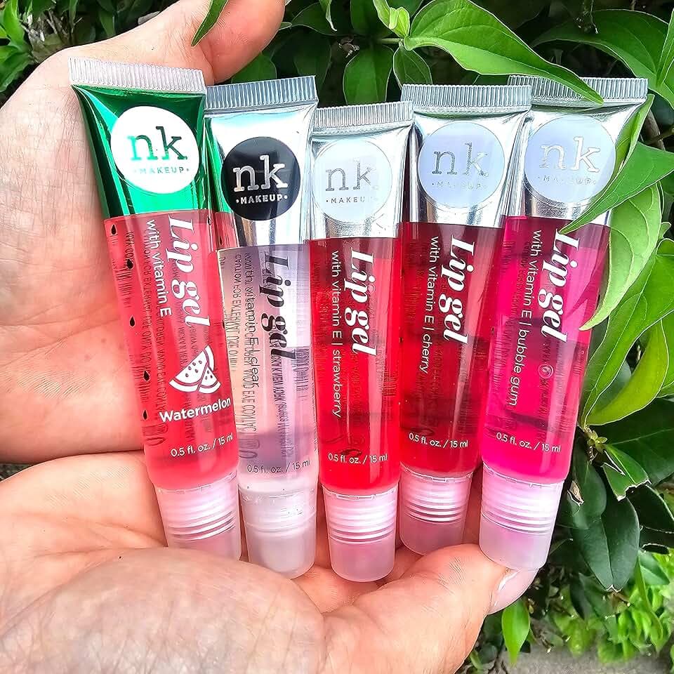 5 Pack Lip Gloss Set of Lip Gels - Clear
